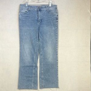 Kut From The Kloth Women’s Size 14 Kelsey Ankle Flare Jeans High Rise Raw Hem